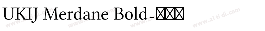 UKIJ Merdane Bold字体转换